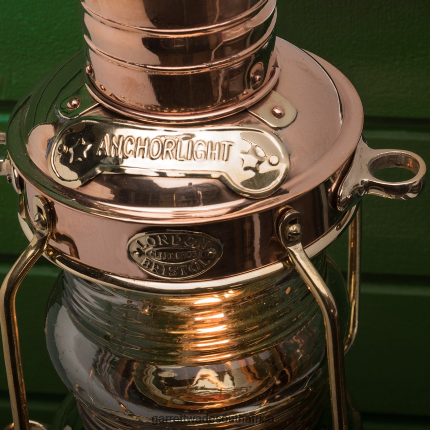 Outdoor Garrett Wade Large Copper & Brass Anchor Oil Lamp LP88ZX425 - Garrett Wade Knives