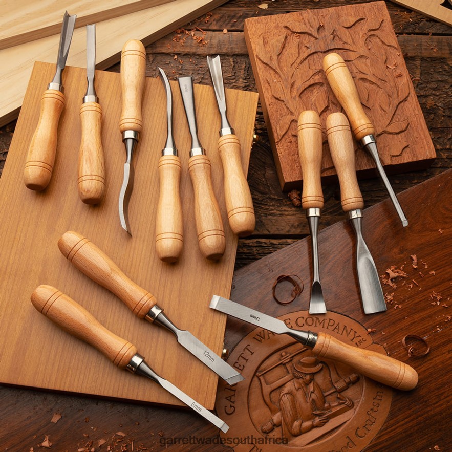 Woodworking Garrett Wade Set of 12 Woodcarving Chisels LP88ZX677 - Garrett Wade Knives