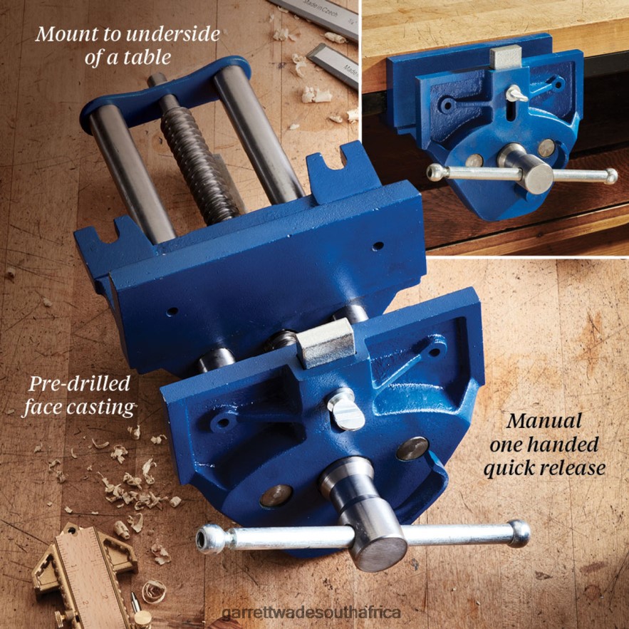 Woodworking Garrett Wade Heavy Duty Quick Release Bench Mounted Vise LP88ZX672 - Garrett Wade Chisels