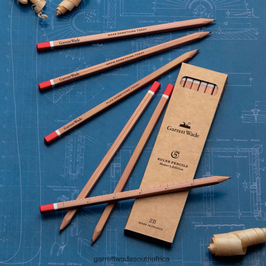 Woodworking Garrett Wade Set of Six Ruler Pencils LP88ZX655 - Garrett Wade Garden Tools