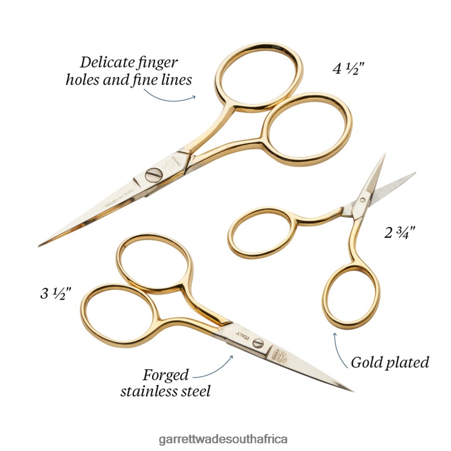 Workshop Garrett Wade Set of Three Classic Embroidery Scissors LP88ZX583 - Garrett Wade Garden Tools