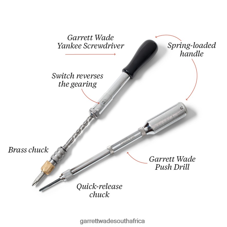 Workshop Garrett Wade Push Drill & Yankee Screwdriver Set LP88ZX461 - Garrett Wade Knives